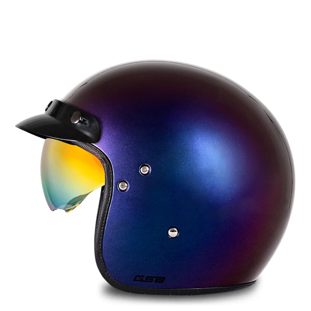 

L-2XL Chameleon Anti-Fall Biker Kask Open Face Motorcycle Helmet Wear-Resistant Motocross Accessories Breathable Head Protection
