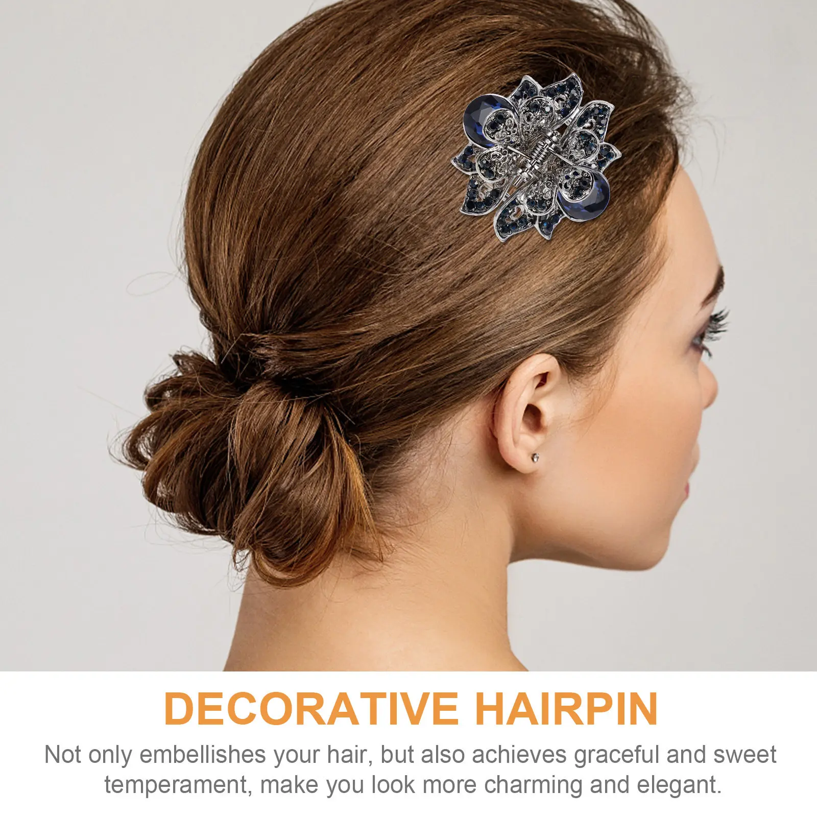 

3Pcs Zinc Alloy Hair Claw Clip Hollow Decorative Hairpin for Bath Makeup Travel Elegant Women Hair Clamp Fashionable Mini