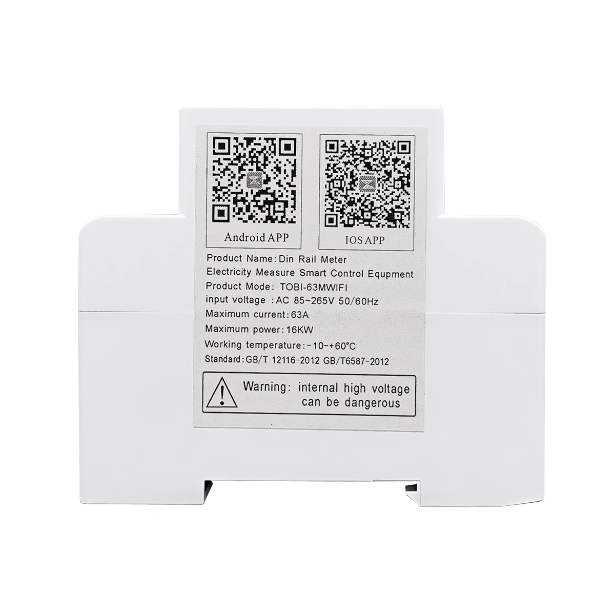 TOMZN 6IN1 Meter WIFI Smart Circuit Breaker Voltage Current Power Bidirectional Energy Frequency PF 85-265VAC 63A 16kW