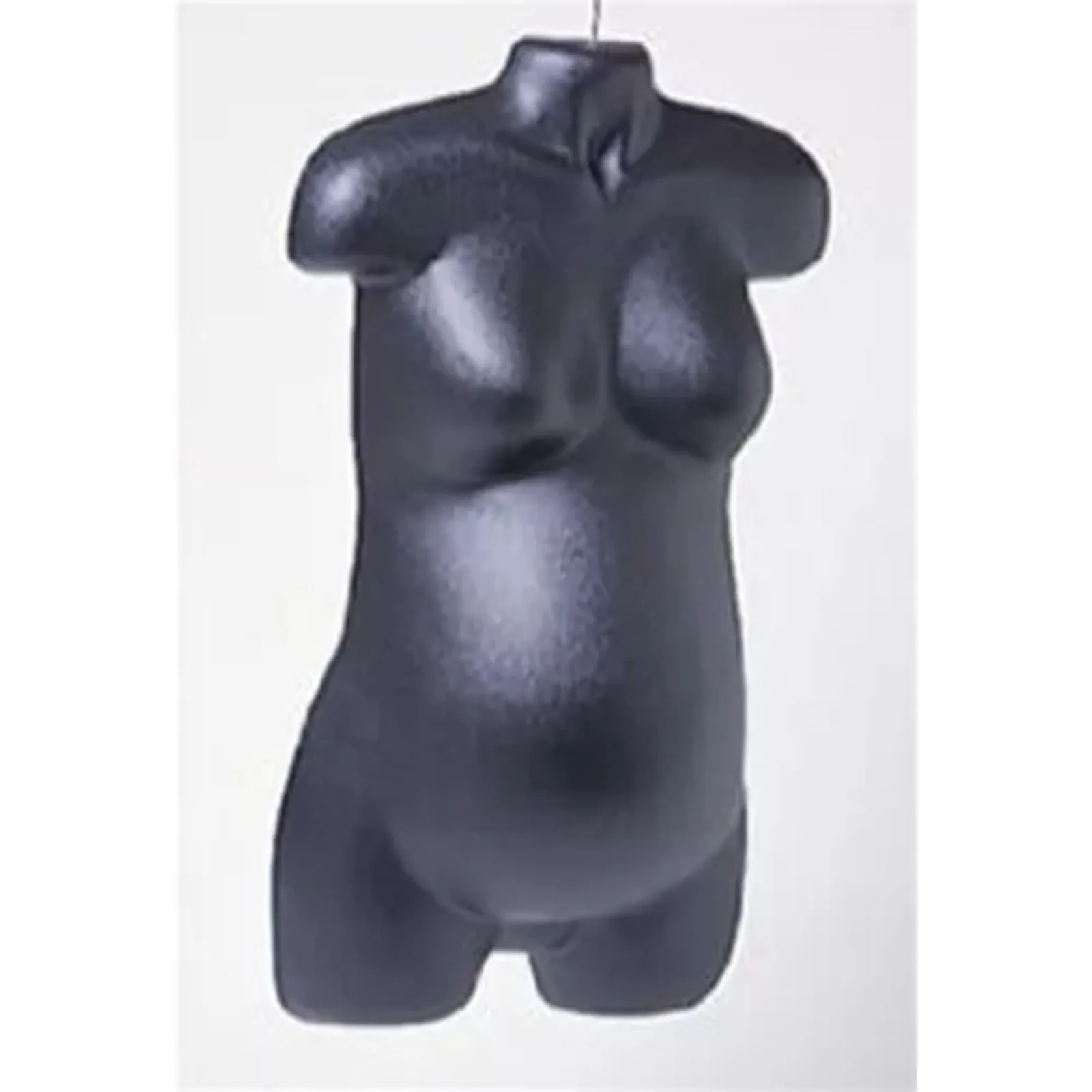 

Pregnant women's dress mannequin (plastic/black) with hook hanging-