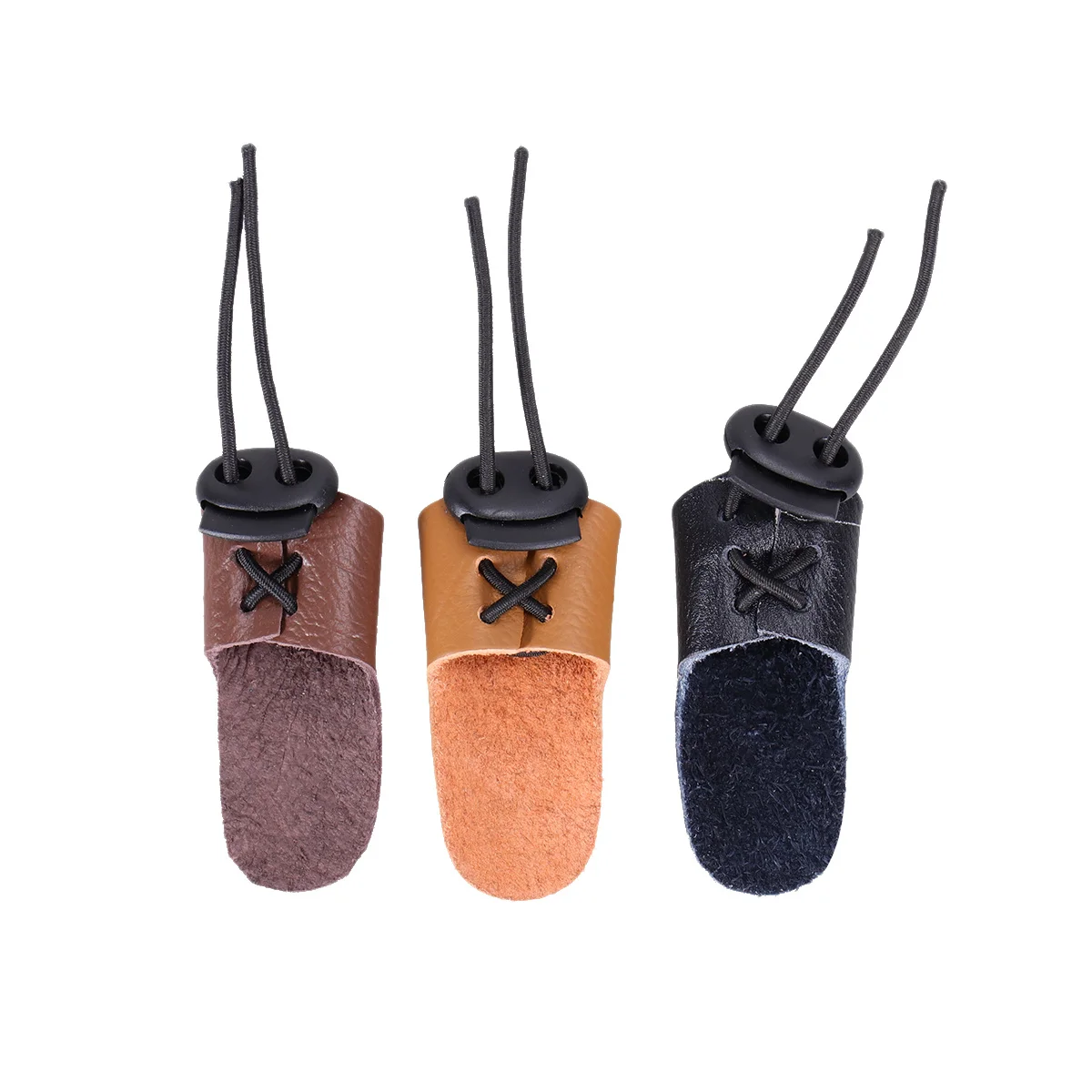 3Pcs Finger Protector Glove Single Finger Adjustable Rope Practical Lightweight Arrow Shooting Recurve