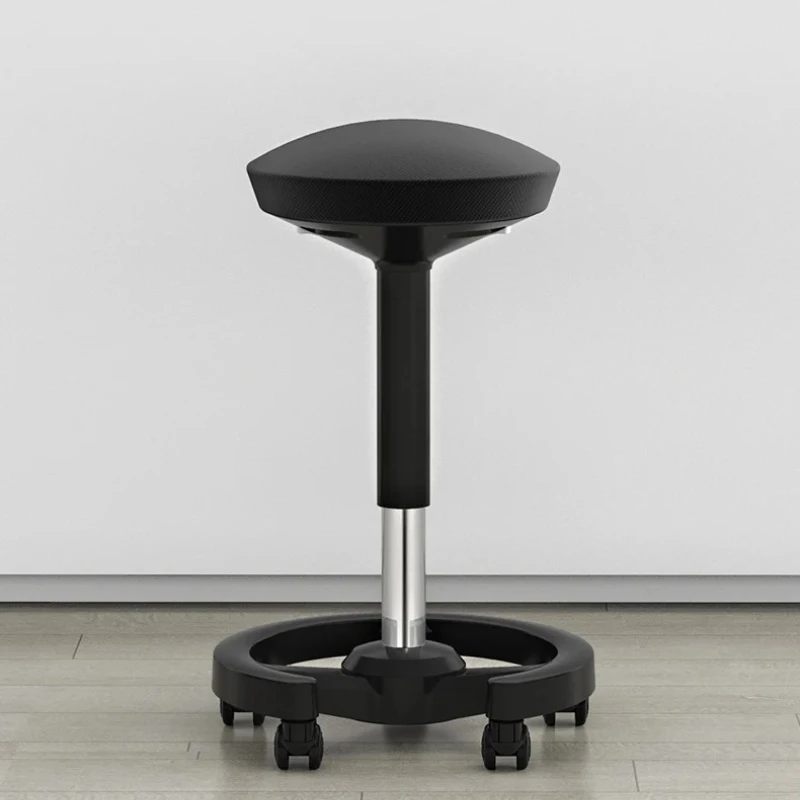  مقعد بار قابل للتعديل - مقعد مطبخ دوار بعجلات، ارتفاع قابل للتعديل للمنزل والصالون والمكتب، كرسي طعام مستدير #4