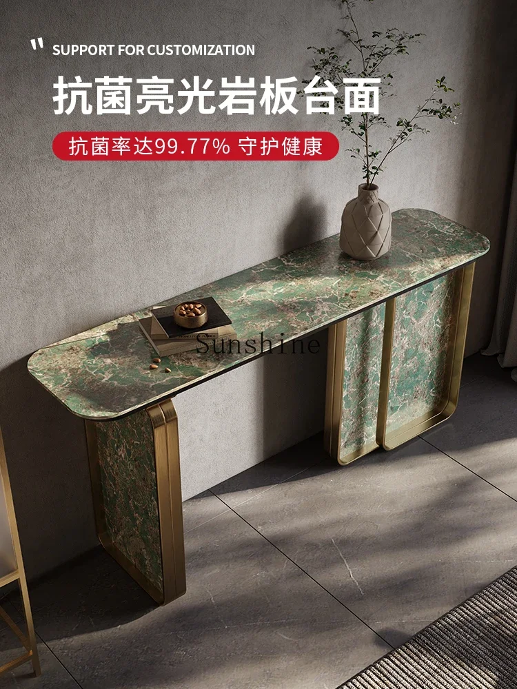 

Modern simplicity is facing the door, living room corridor against the wall to enter the house, rock slab entrance table F