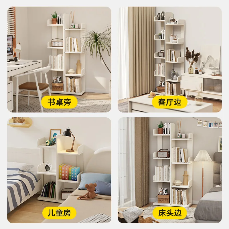 Bibliothèque en bois massif, étagère de sol créative simple et moderne pour la maison, salon, rangement d'arbre mural, présentoir pour enfants