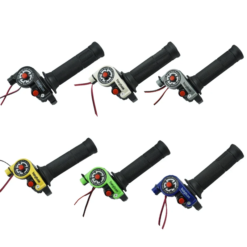 1 Pair 22mm 7/8'' Motorcycle Twist Throttle Grip with Cable handlebar Accelerator with Engine On/Off Button for Honda Yamaha
