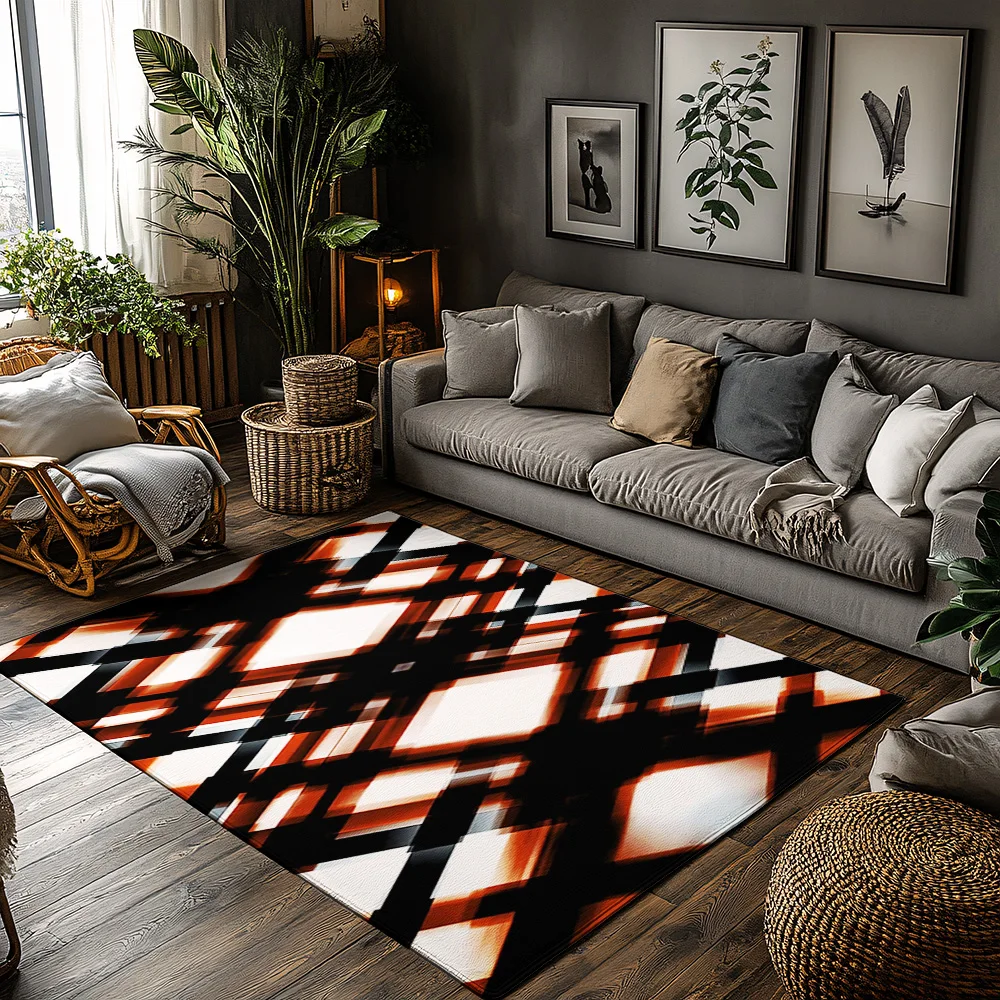 

Stylish Modern Abstract Area Rug Non Slip Floor Mat Living Room Bedroom Home Decor Carpet Washable Accent Rug Indoor Outdoor Flo