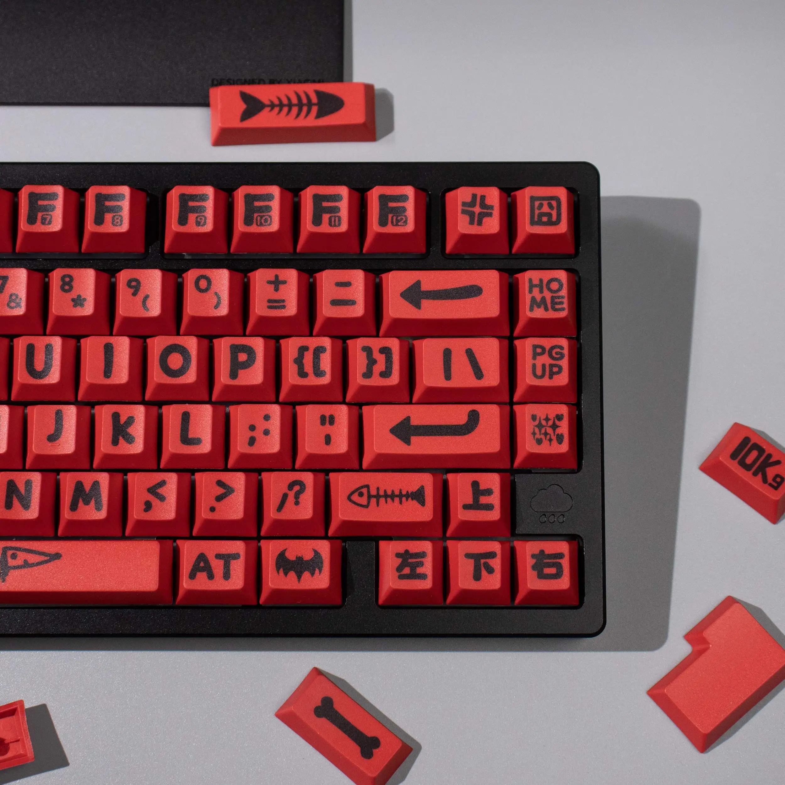 Dierenfeest Rode R2 Keycap 142key Cherry Profiel Pbt Thermisch Sublimatie Mechanisch Toetsenbord Gepersonaliseerde Keycaps