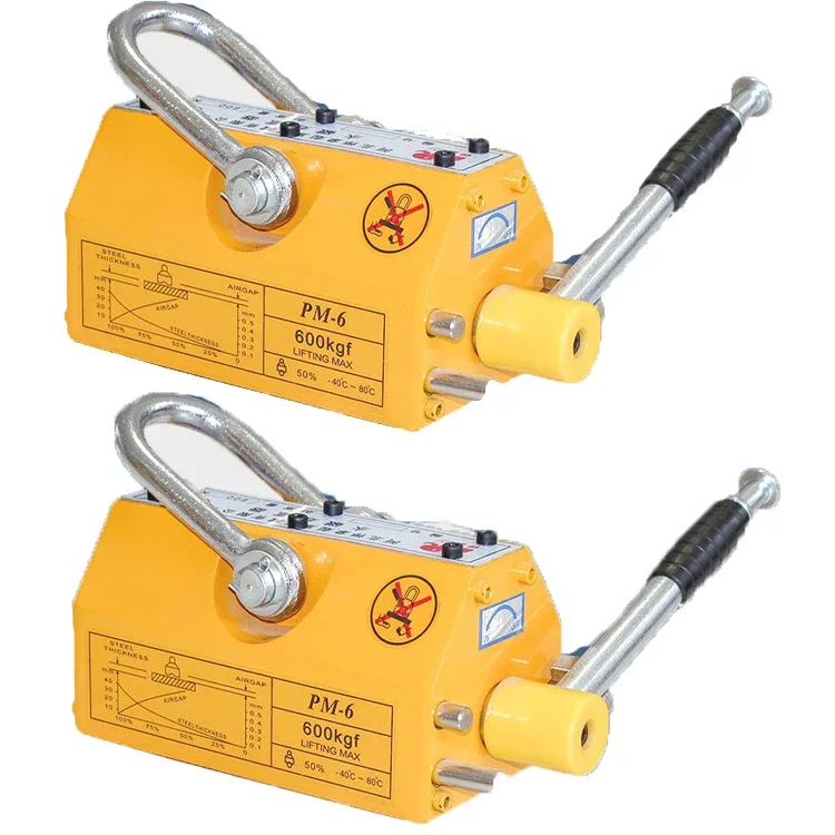 New 100kg Hand-Operated Double Circuit Permanent Lifting Magnet Tool