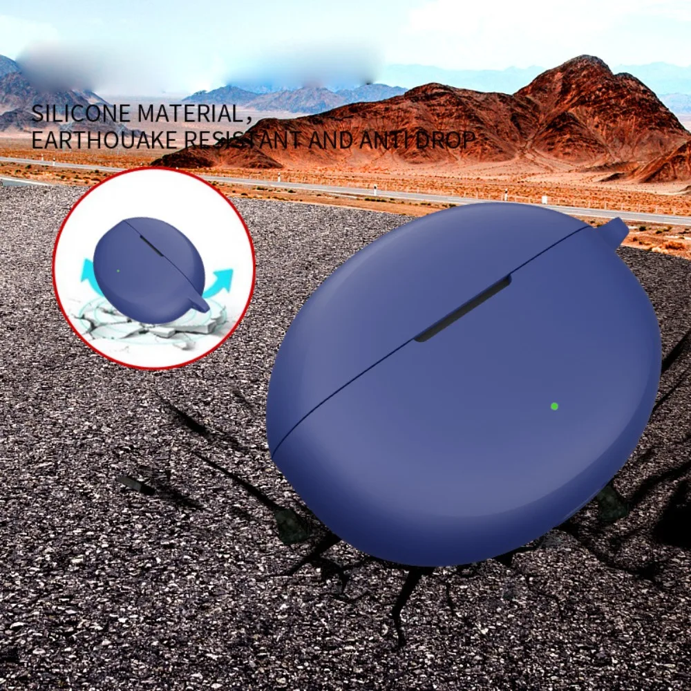 Étui pour écouteurs en silicone souple avec crochet, housse de protection, manchon de protection antichoc et anti-poussière, OPPO Enco Air4 Pro, nouveau Étui pour écouteurs en silicone souple avec crochet, housse de protection, manchon de protection antichoc et anti-poussière, OPPO Enco Air4 Pro, nouveau