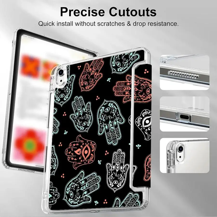 

Holder Cover Tablet Case For iPad Mini 6 7 Pro 2025 Air 4 5 M3 M2 M4 11inch 11th 10th 9th 8th 7th 12.9inch Y-Fold Colorful Hand