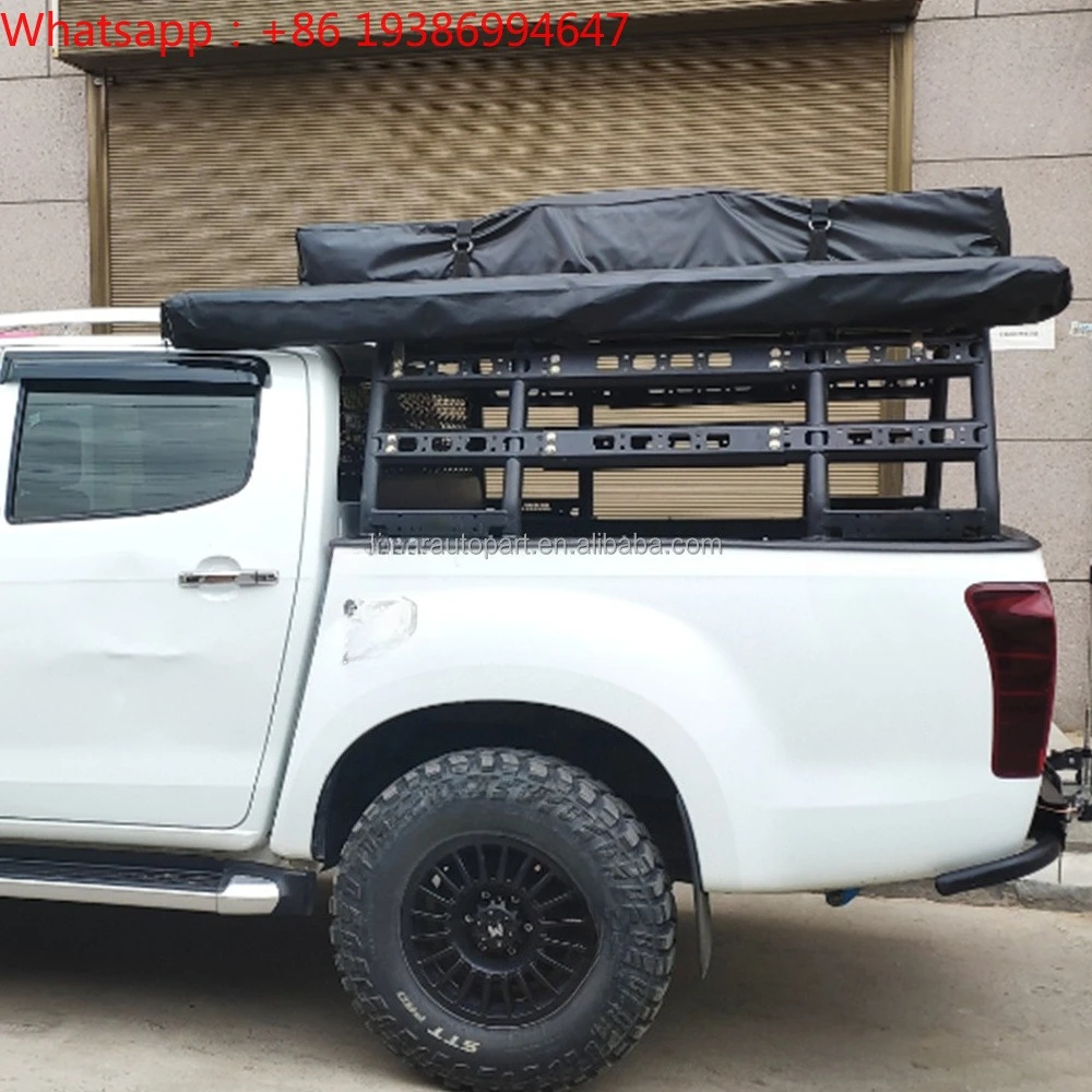 For Universal Truck Steel Roof Rack Trunk Mount Heavy Duty Expandable Cross Bars Tacoma Jeep Tundra Dmax Hilux Adjustable