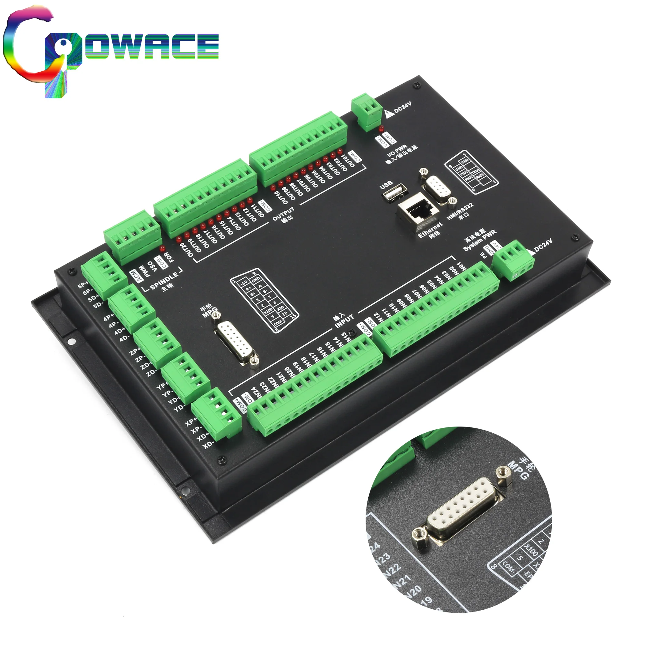DDCS Expert PLC 4 /5 Axis  off-line Motion controller with handwheel for CNC Router Engraving Milling Machine