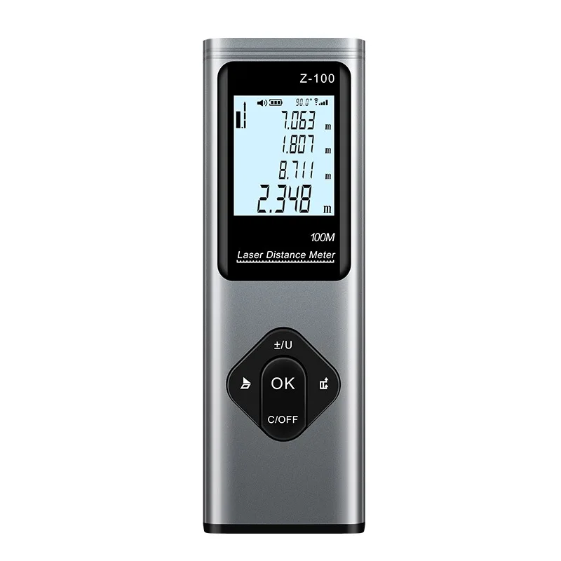 

3-in-1 house measuring instrument: laser rangefinder, high-precision electronic ruler and cross line surveying ruler