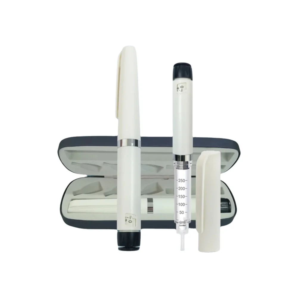 Herbruikbare insulinepeninjector - Verstelbare dosis 0-60 eenheden (0-0,6 ml), bidirectionele wijzerplaat, helder venster, compatibel met 3 ml - afbeelding 2