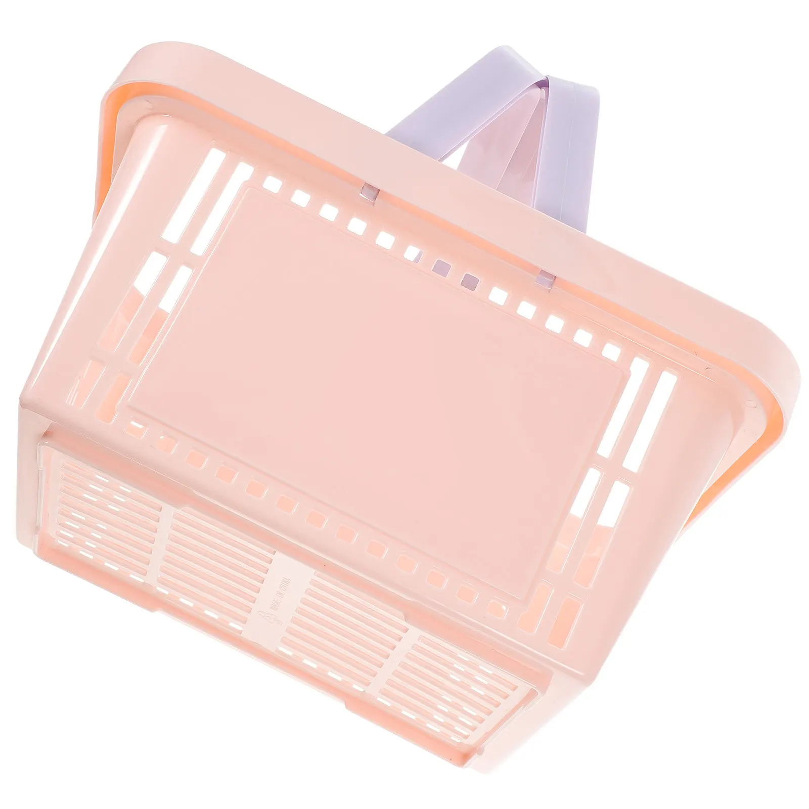 Plastic Storage Basket Handle Desktop Fruit Vegetable Shopping Basket Multi Purpose Organizer for Home Supermarket Bathroom