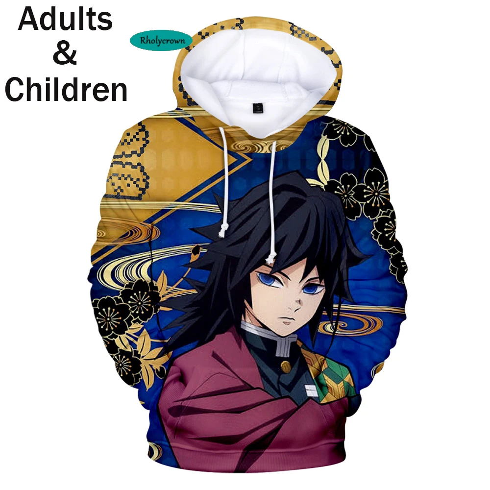 Oversized Demon Slayer 3D Hoodies Men Women Hoody Sweatshirts Kimetsu No Yaiba Hooded Polluvers 's Clothing Print