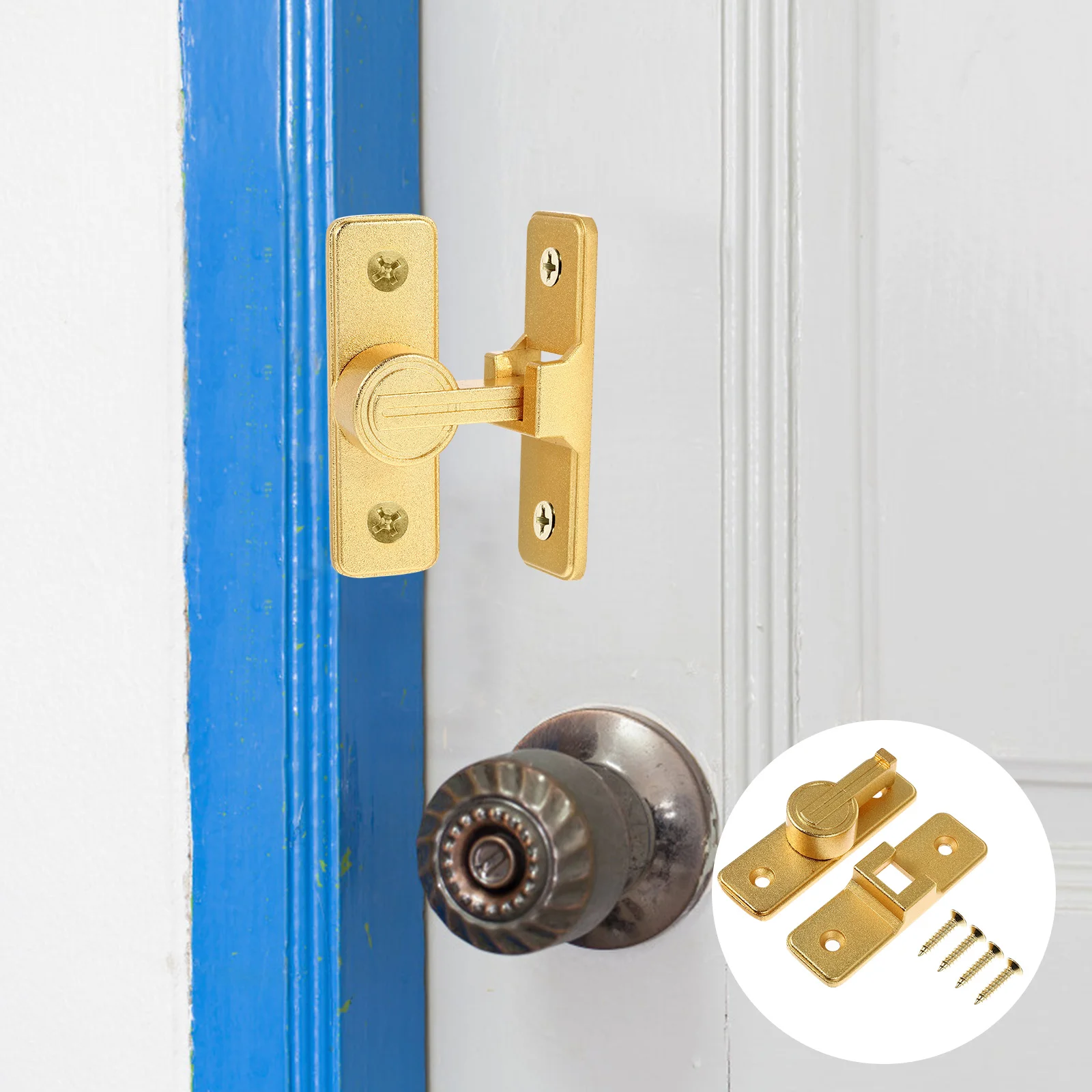 

Adhesive Zinc Alloy Right Angle Door Latch 90 Degree Flip-Up Barn Gate Safety Bolt Security Latch Easy Install Luminous Flips
