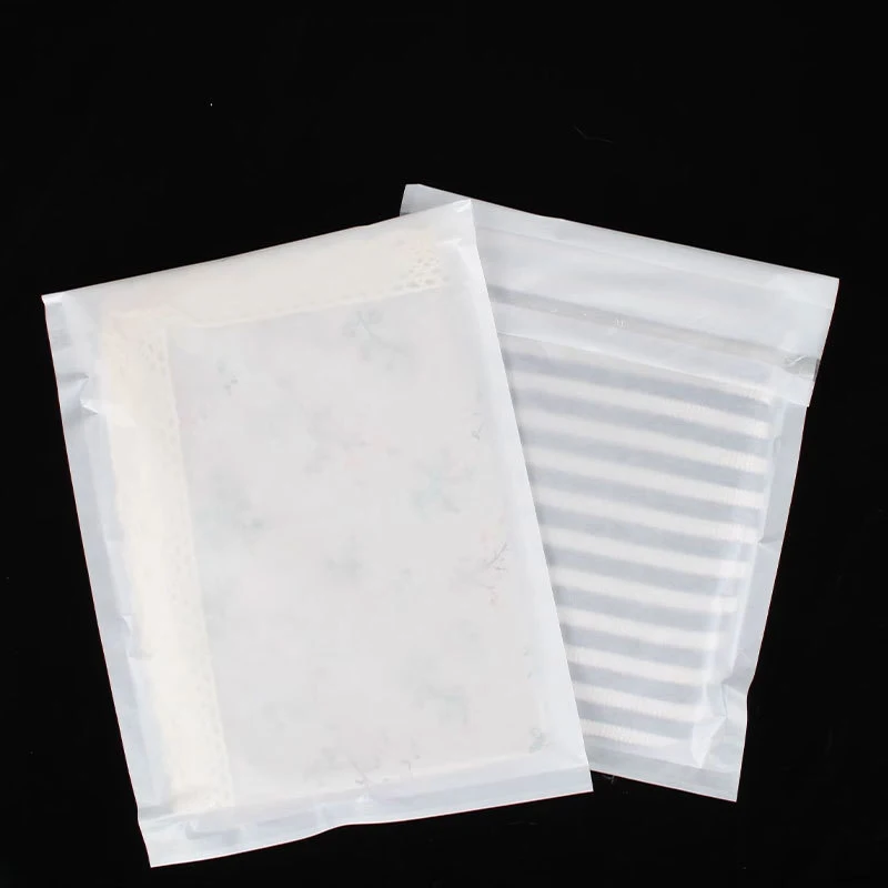 50Pcs Translucent Paper Envelopes Fully Degradable Environmentally Wax Paper Packaging Bags Clothes Storage Envelope Bag 18 Size