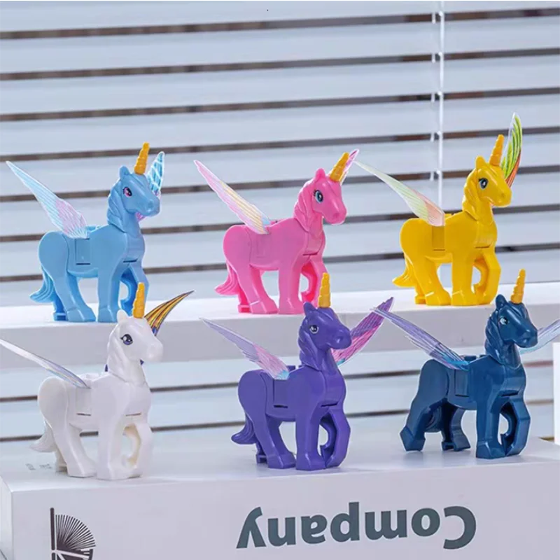 

Unicorn Pony And Small Particle Block Assembly Diy Princess Birthday Gift Diy Home And Office Decoration