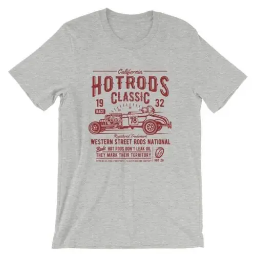 

Классическая гоночная Футболка Hot Rod. Новая футболка Премиум-качества из 100% хлопка