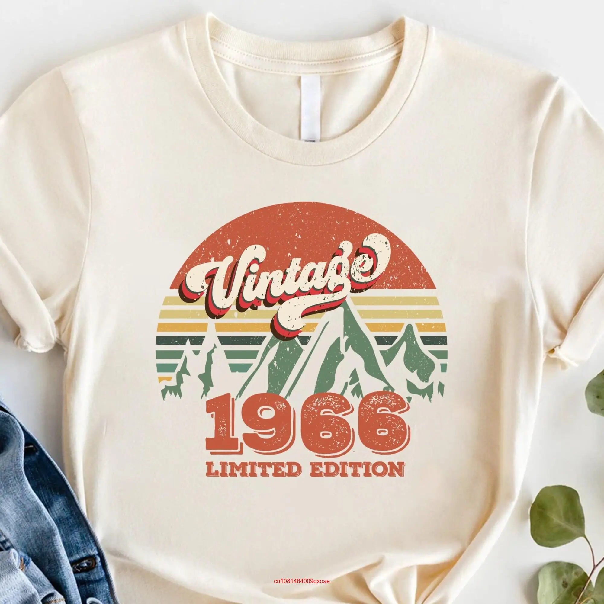 Винтажная футболка с длинным или коротким рукавом, 57 дней рождения, 1966 г.