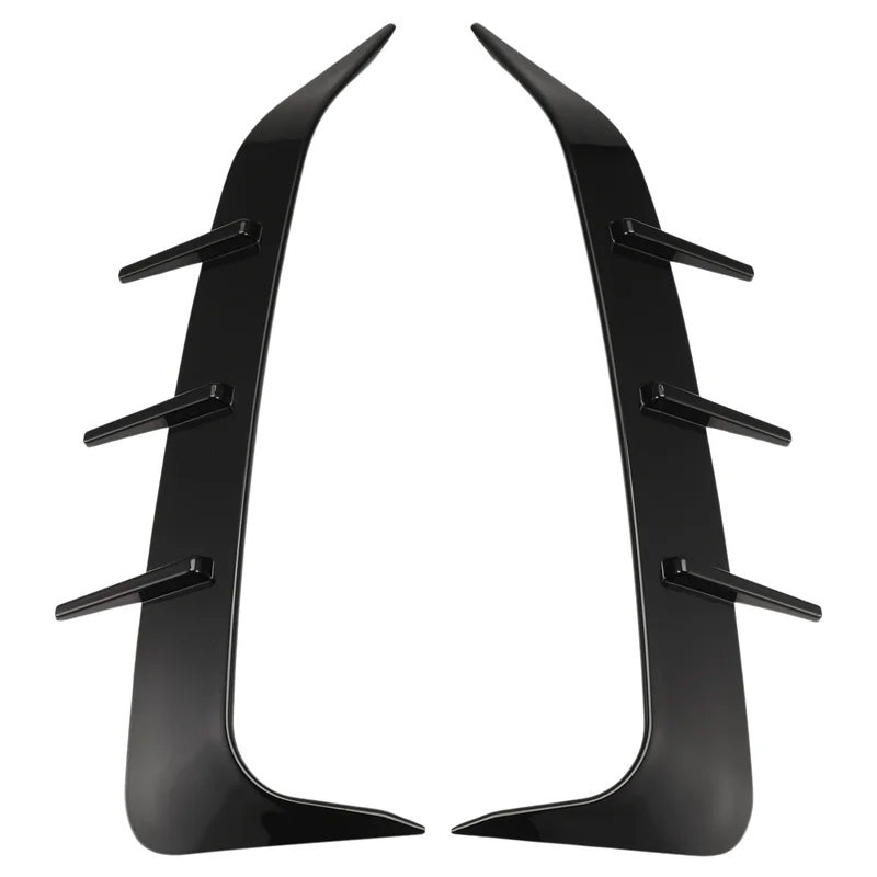 

1 Pair Rear Bumper Spoiler Air Vent Cover Side Canard For BMW X6 G06 2019-2023 Bright Black