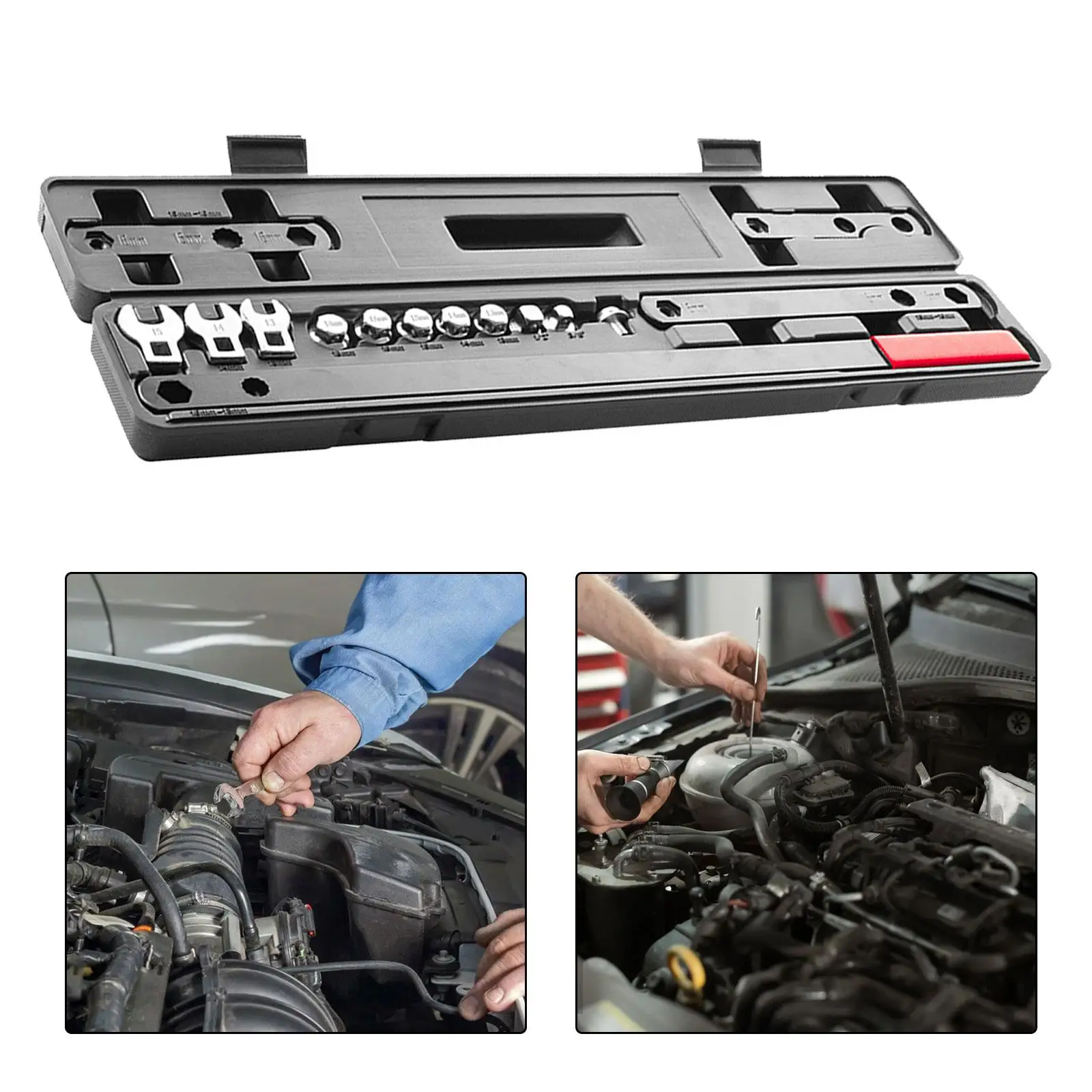 

Belt Tensioner Wrench Tool Serpentine Multifunction 15 Pieces/Set for Car