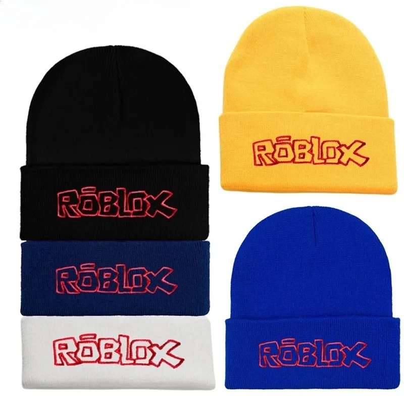 

Вязаная шапка с принтом Roblox, унисекс, головной убор, студенческая кепка, милая аниме-шапка, подарок на день рождения, предметы первой необходимости на каждый день