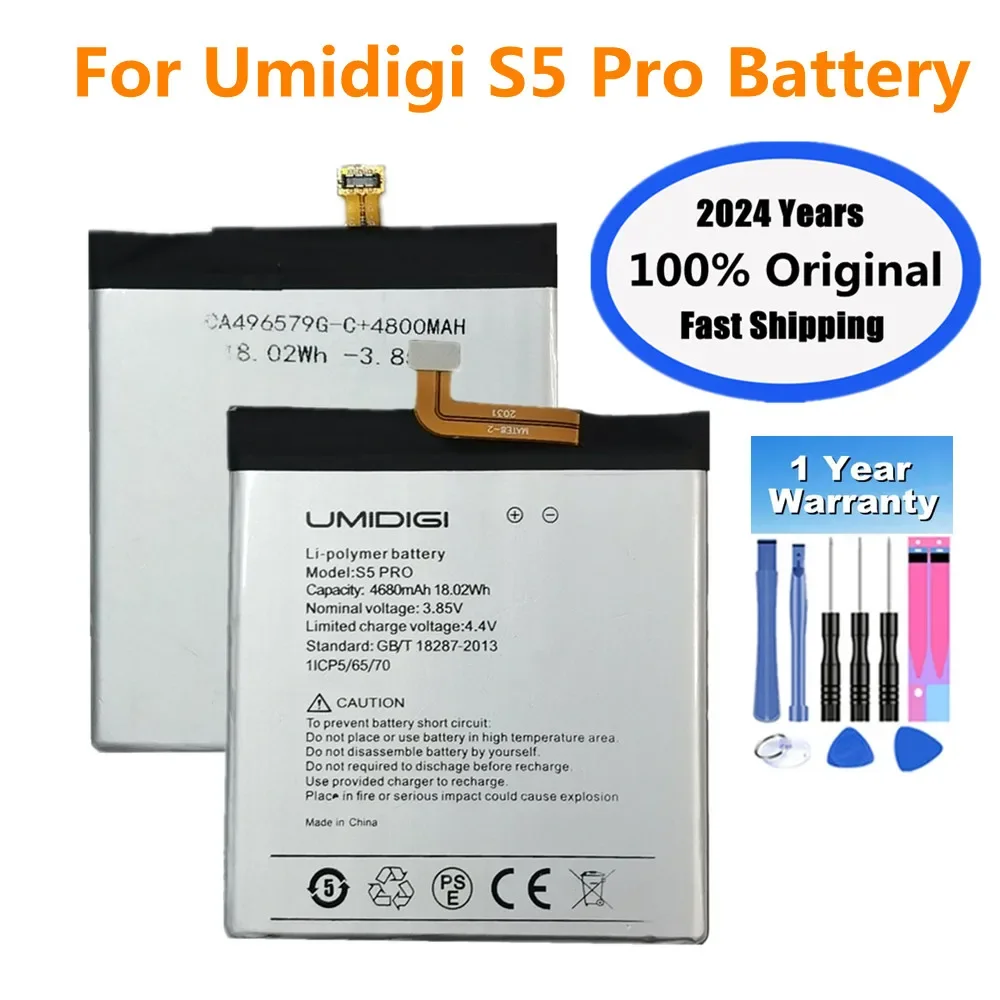 

2024 Years 4680mAh 100% Original Battery For UMI UMIDIGI S5 Pro S5Pro Battery Batteria Batterie In Stock Fast Shipping