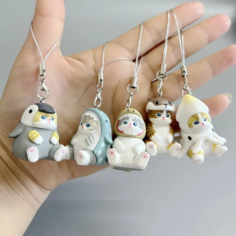 

5pcs for Mufosand Dolls Keychain Toys Kawaii Anime Toy Diy Backpack Pendant Girl Birthday Christmas Gifts
