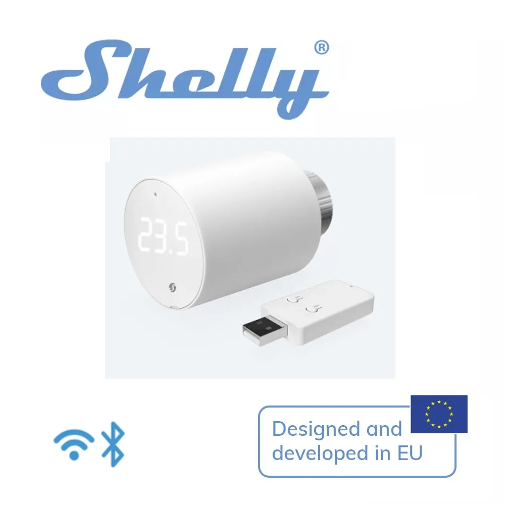 Shelly BLU TRV Experience unparalleled comfort and efficiency with Shelly’s smart Thermostatic Radiator Valve head. Designed to