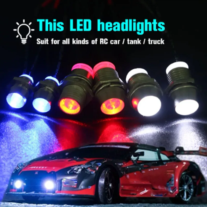 2 / 4 / 6 / 8 Lights 70cm Lenght Rc Led Night Headlamps Headlights 3/5mm Led Light For Model Drift Crawler Car For Rc Car