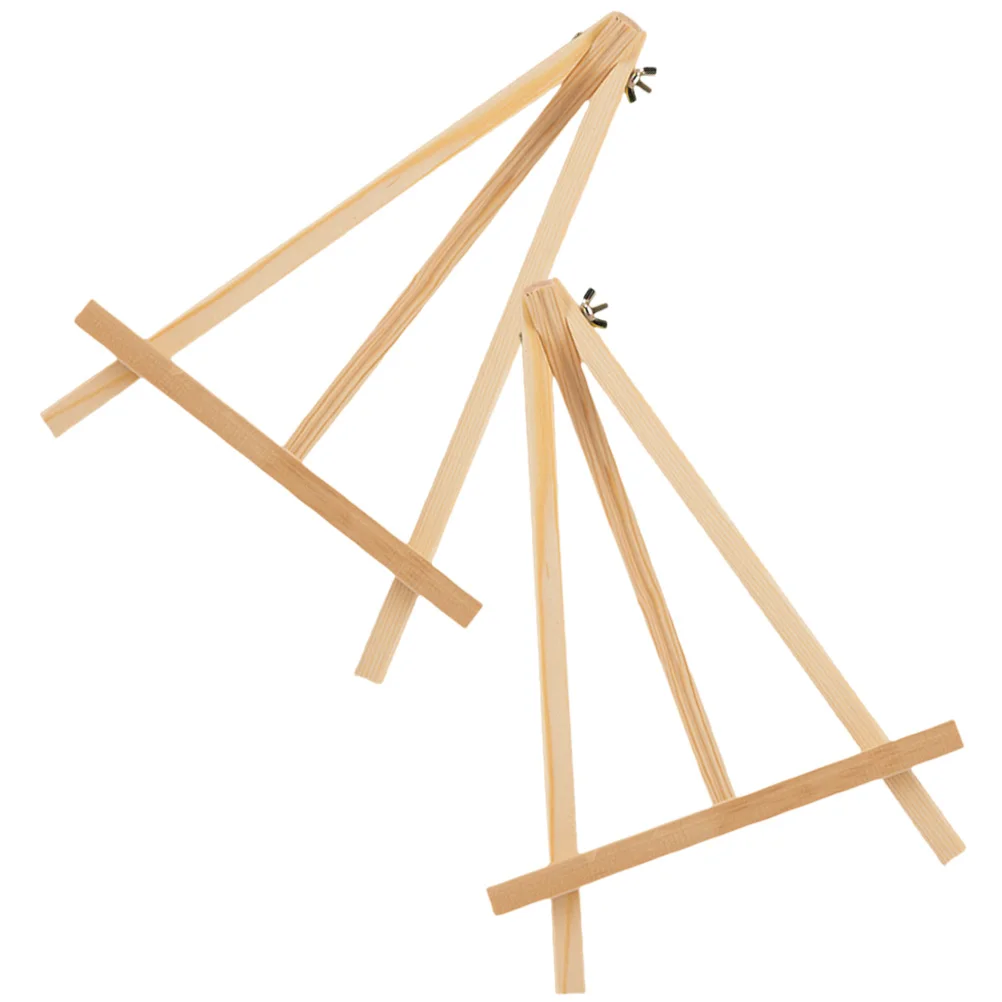 

2pcs Small Tripod Painting Canvas Holder Stand Table Top Display Foldable Wooden Easel Kids Easel Graphic Board