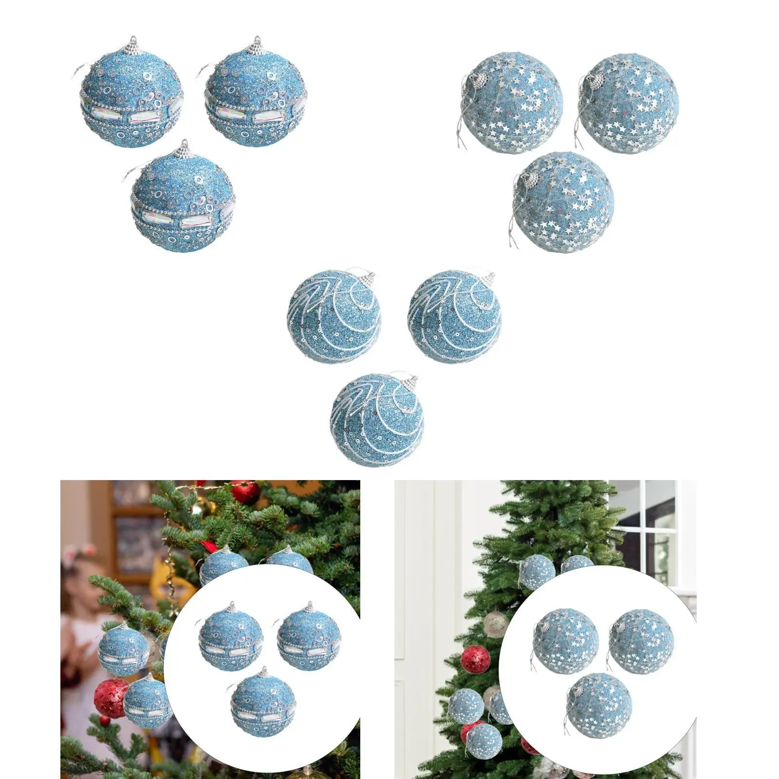 

3 шт., рождественские шары, украшения, 8 см, подвески-подвески для домашнего вечеринки, венок