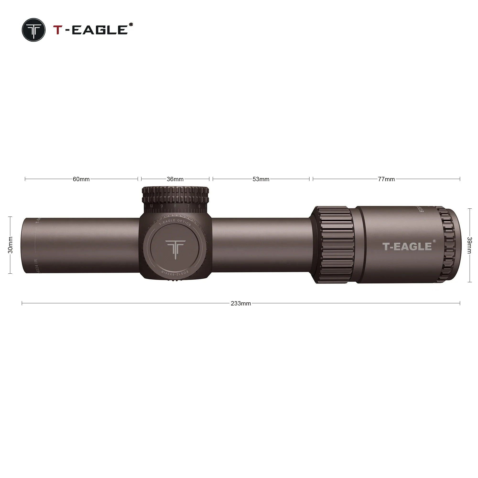 T-EAGLE EOS 1.2-6 X24 IR التكتيكية Riflescope نطاق الإكتشاف لبندقية الصيد البصرية ميزاء مسدس هواء البصر الضوء الأحمر الأخضر