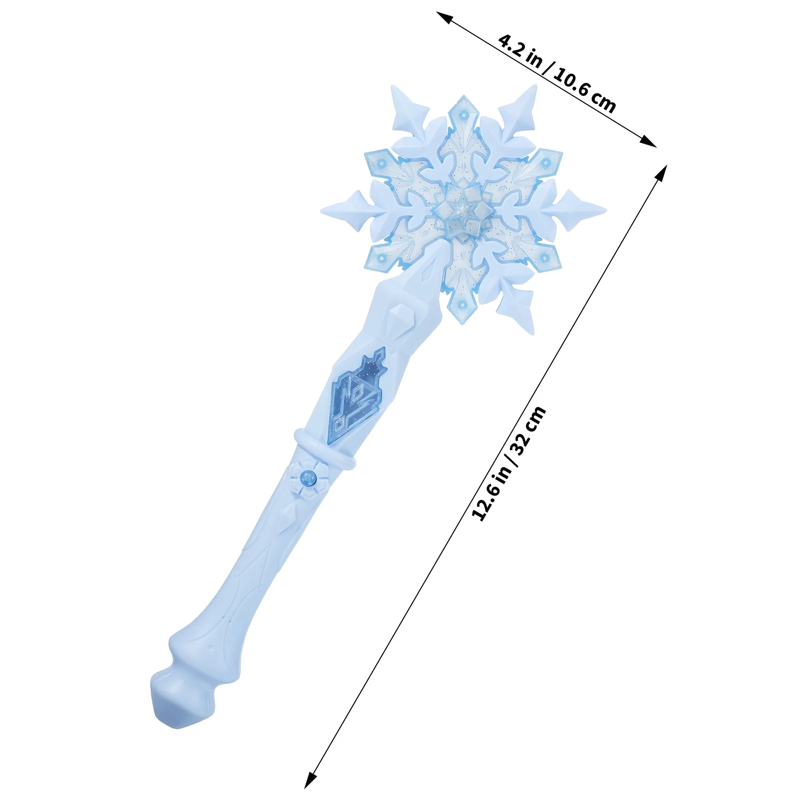 Snow Magic Wand Toy Christmas Light Up Glow Snowflake Wand Kid Girls Princess Cosplay Light Up Snowflake Wand For Kids Party