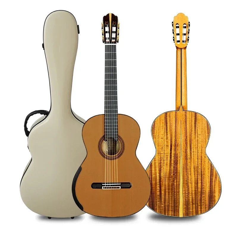 Yulong Guo Handmade Double Top Koa Body Concert Grade Classical Guitar Model Musical Instruments From Aiersi