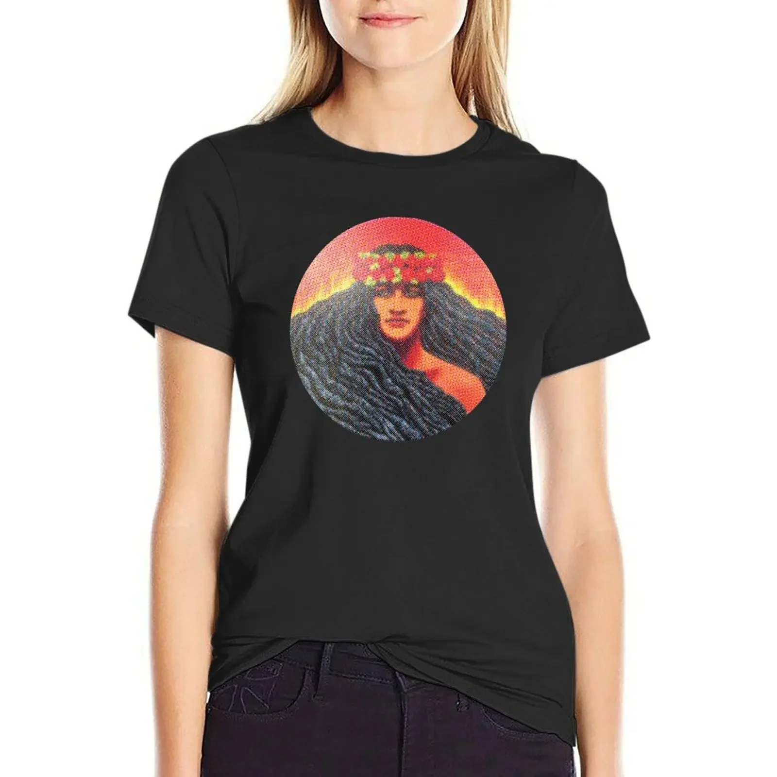 

Goddess Pele Hawaii Volcano T-Shirt summer clothes plus size tops plus sizes cropped t shirts for Women