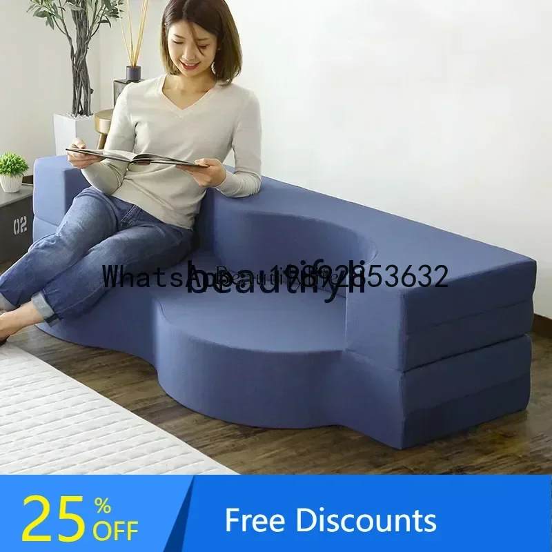 

XL Folding sofa bed multi-functional technology cloth linen light luxury