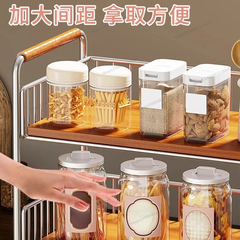 For Tabletop Shelves, Dining Table Finishing Racks, Seasoning Layered Lockers on The Dining Table