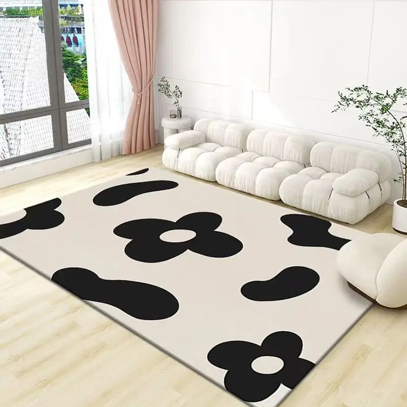 

Simple Floral Carpets for Living Room Modern Luxury Decor Bedroom Bedside Sofa Table Large Area Rugs Anti-slip Bathroom Door Mat