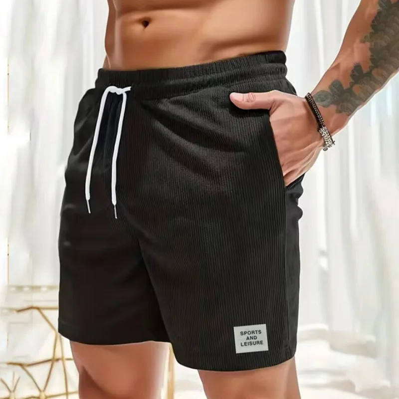 Summer new sports short pants corduroy Comfort fitness shorts Men's sweatpants Jogging outdoors running shorts Men's clothing