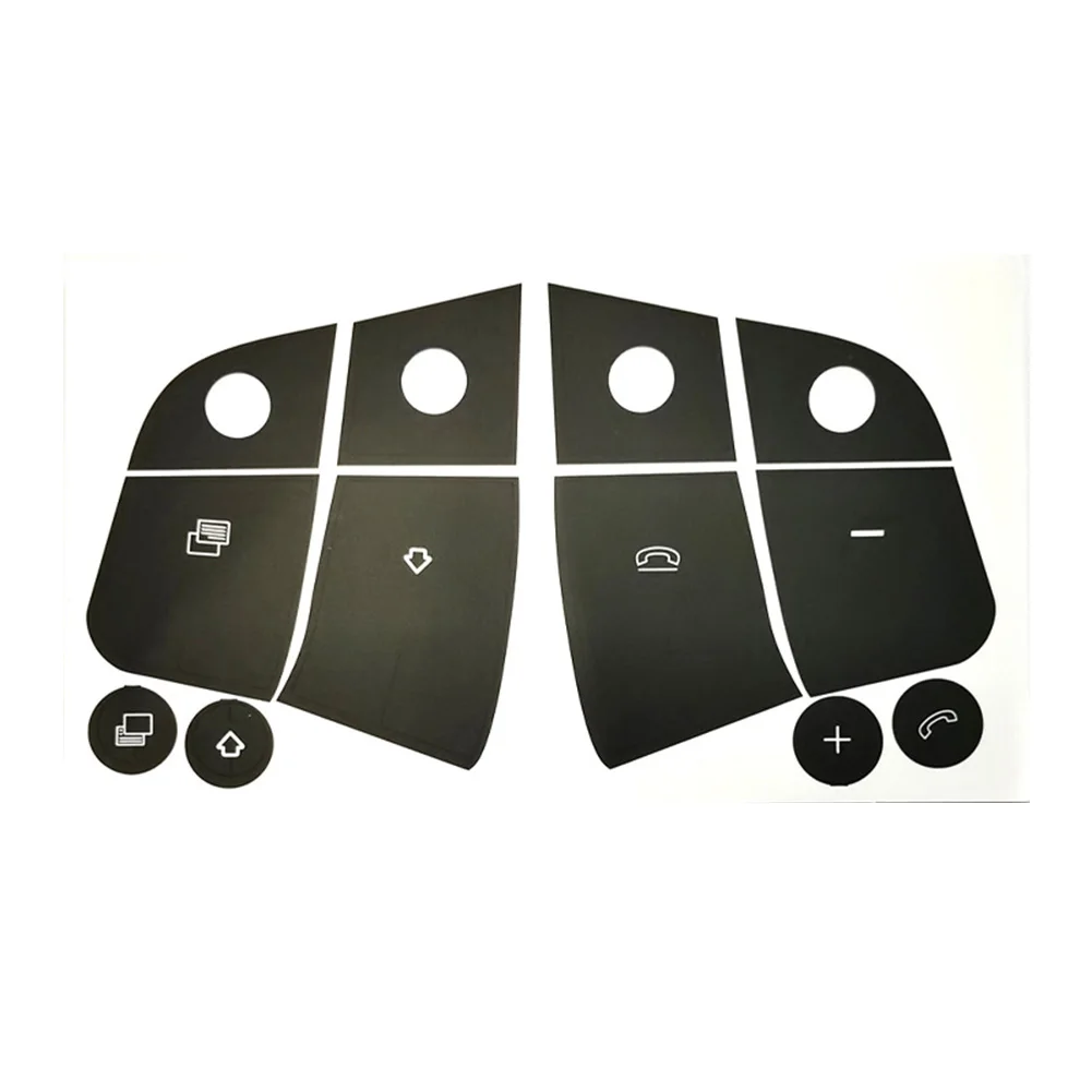 Interior Decoration Steering Black Steering Stickers Black Illuminated White Writing Perfect Fit For Control Cells