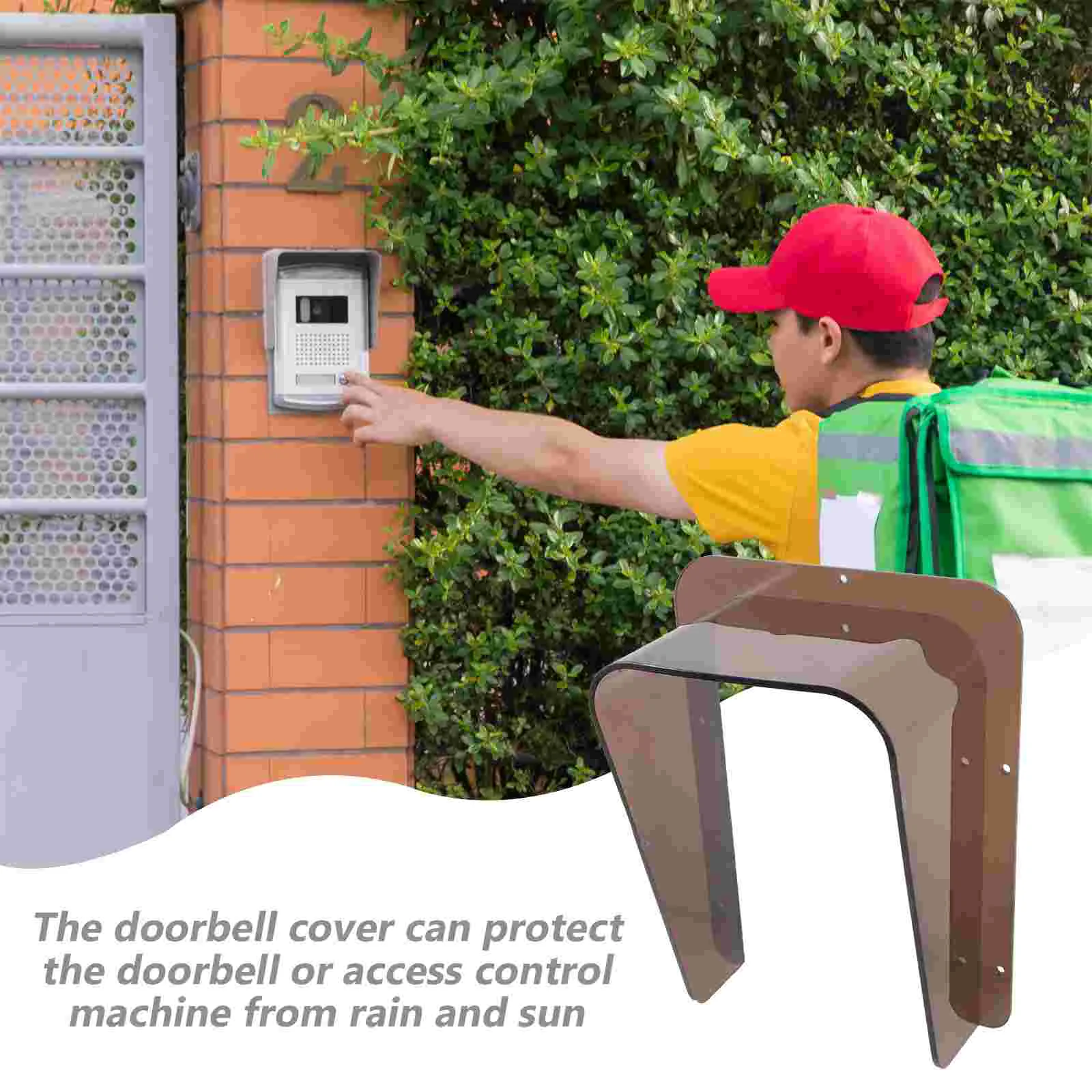 เครื่องควบคุมการเข้าถึง Rain Cover Doorbell Lifespan Extension กันฝนไร้สายป้องกันอะคริลิค Attendance