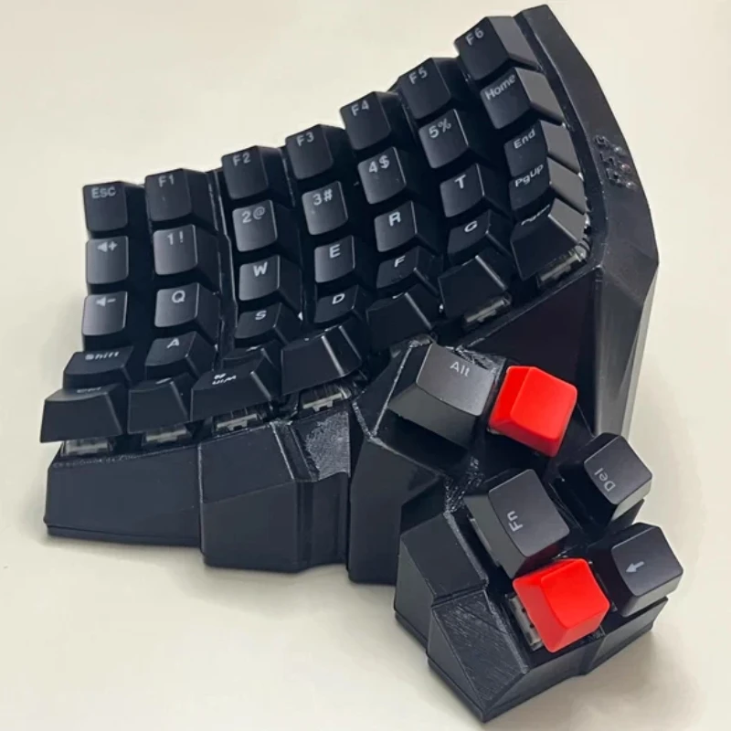 Dactyl Manuform Split Keyboard Kit Single-mode Wired Hot Swap keys 8Support VIAL Ergonomics Split Curved Surface Keyboard DIY