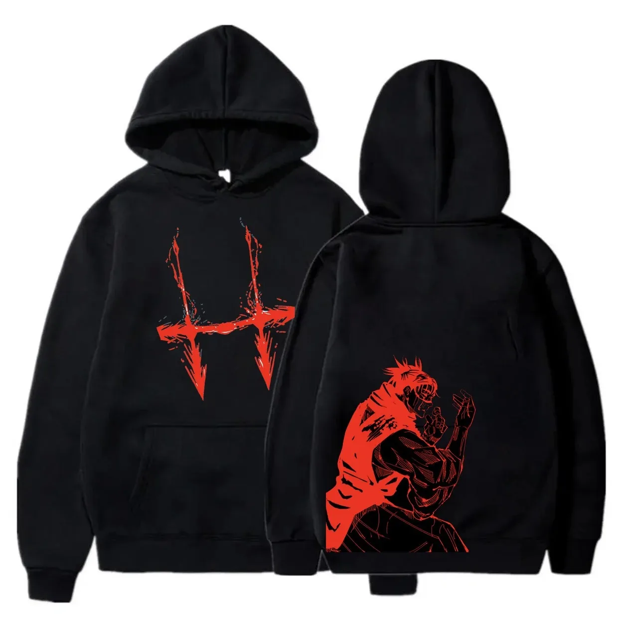 Jujutsu Kaisen أنيمي Choso Ryomen Sukuna الجرافيك أغطية رأس مطبوعة الرجال النساء بلوزة فضفاضة غير رسمية Harajuku الشارع الشهير البلوفرات