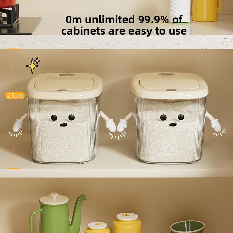 insect-proof moisture-proof pressing rice tank sealed large-capacity storage box interesting hand and foot rice storage box