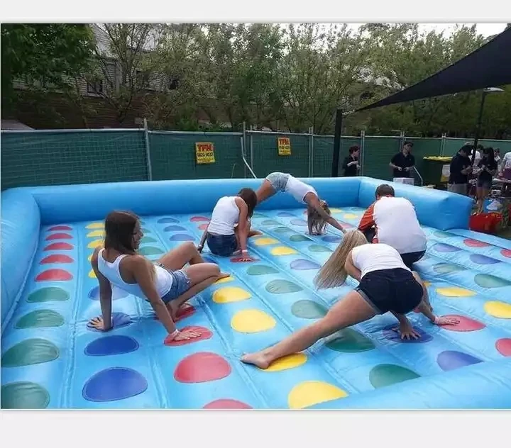 Juego de colchón Twister inflable gigante para niños y adultos, juegos deportivos para interiores y exteriores