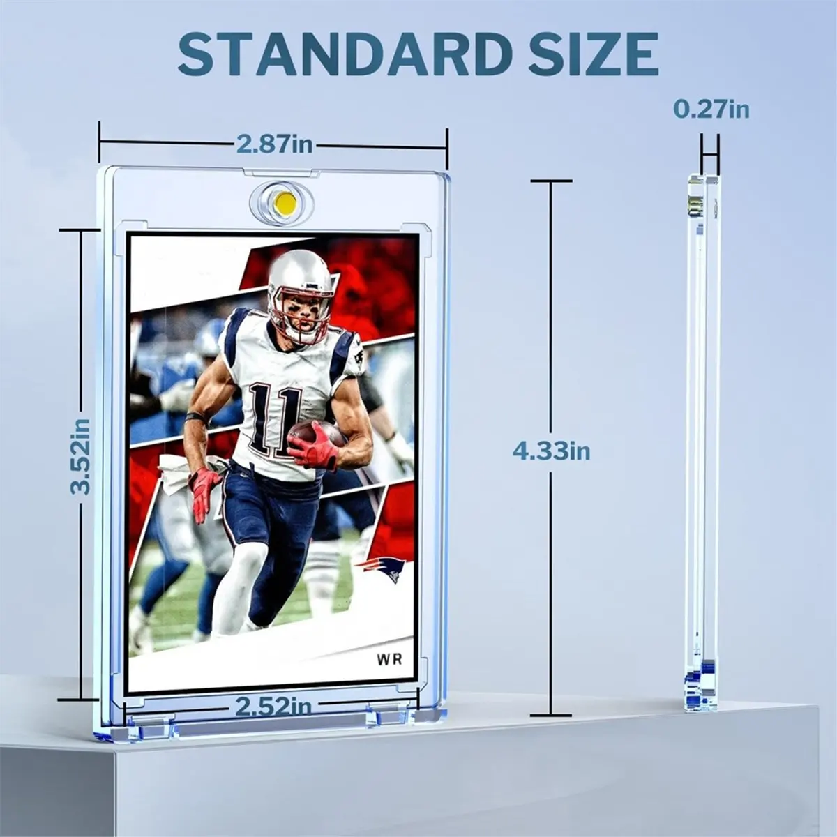 

20 упаковок магнитных держателей для карт, чехлы для карточек 35PT для торговых карт, держатель для бейсбольных карточек, защитные приспособления для карт, чехол 【A74Z Miuai】