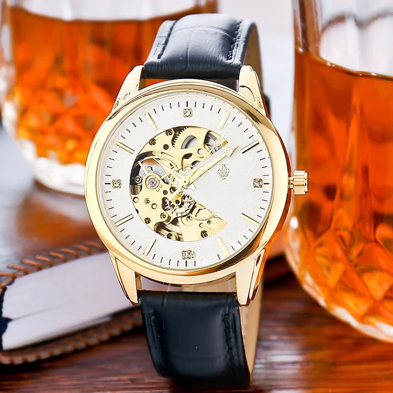 ZHANGU Leather Men's Waterproof Watch High-grade Automatic Mechanical Watch Men's Watch